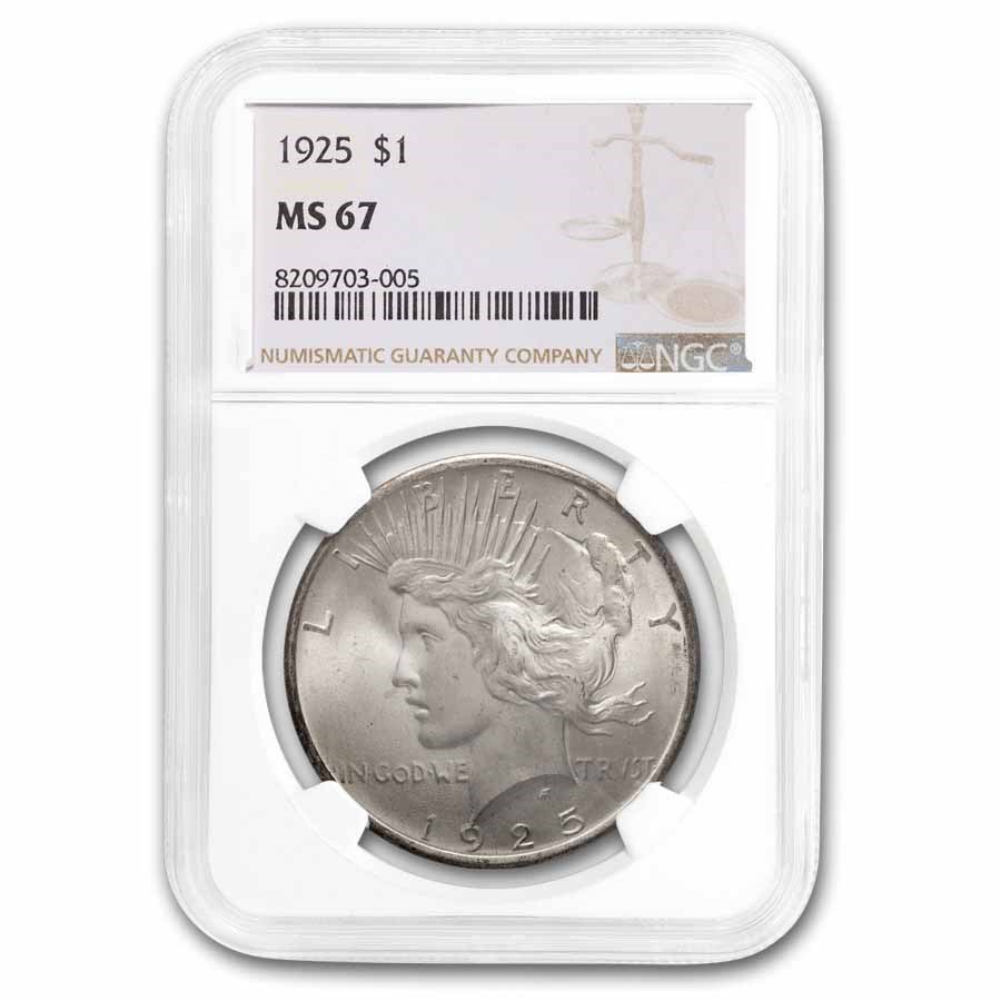 1925 Peace Dollar MS-67 NGC