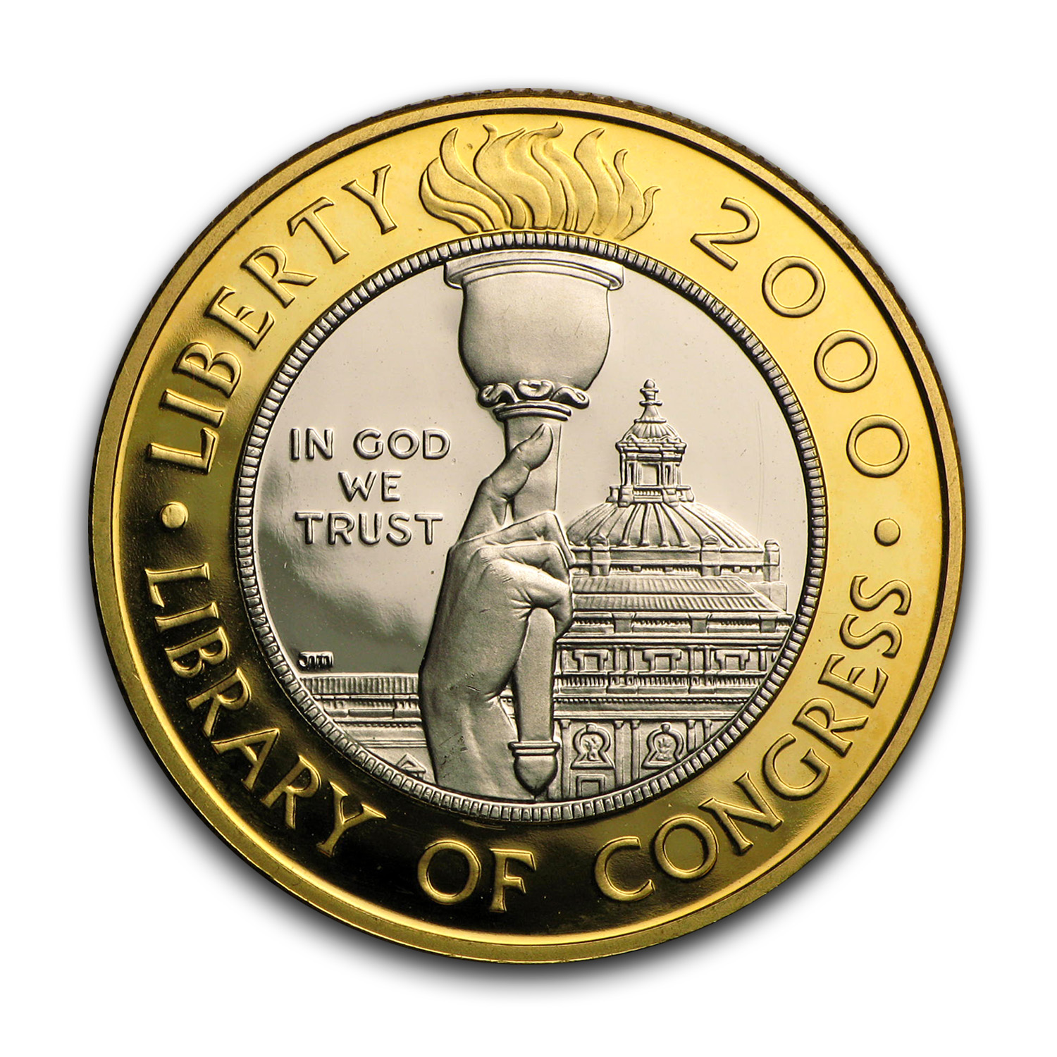 2000-W Gold/Platinum $10 Commem Library of Congress Pf (Capsule) 2000-W Gold/Platinum $10 Commem Library of Congress Pf (Capsule)