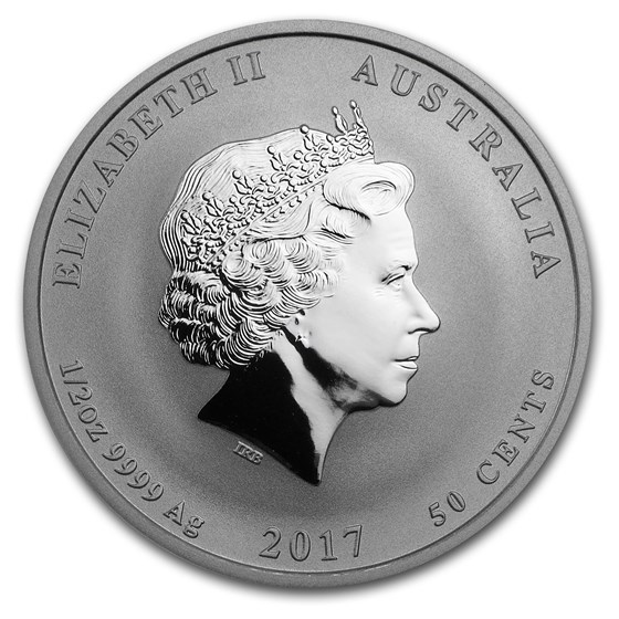 2017 Australia 1/2 oz Silver Year of the Rooster BU (Series II)