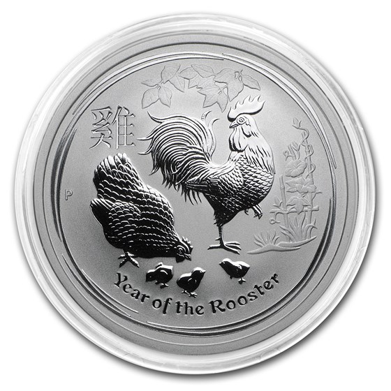 2017 Australia 1/2 oz Silver Year of the Rooster BU (Series II)