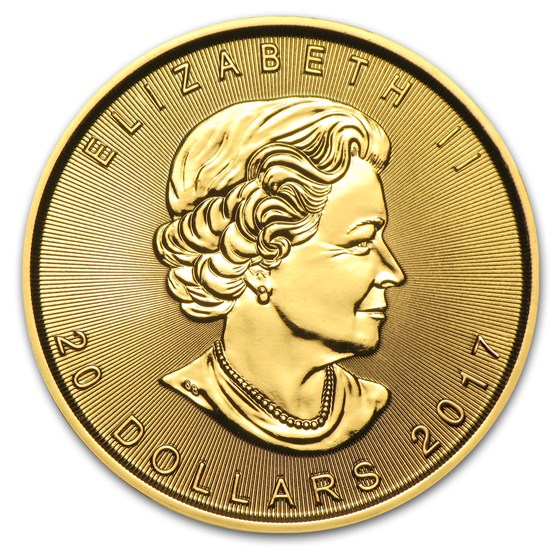 2017 Canada 1/2 oz Gold Maple Leaf BU