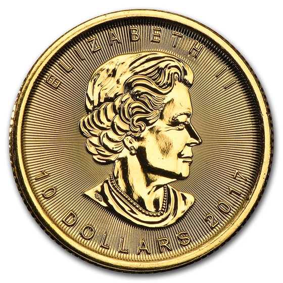 2017 Canada 1/4 oz Gold Maple Leaf BU