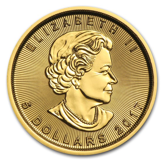 2017 Canada 1/10 oz Gold Maple Leaf BU