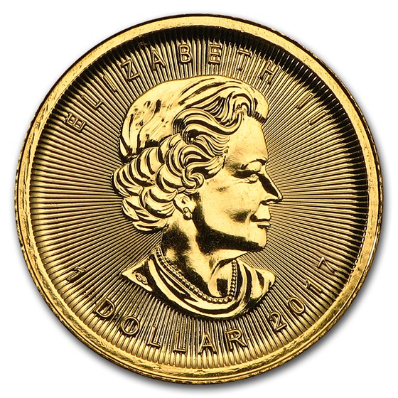 2017 Canada 1/20 oz Gold Maple Leaf BU