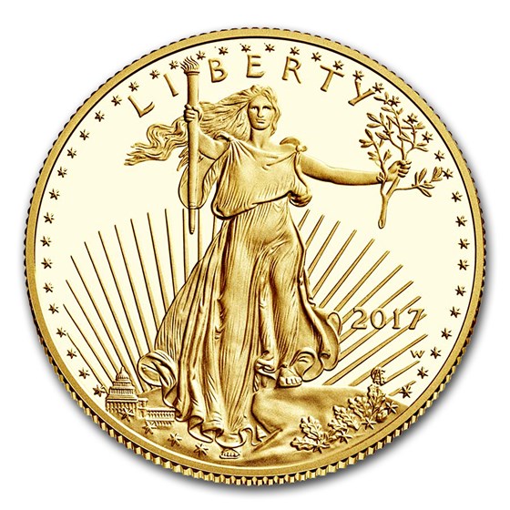 2017-W 1/2 oz Proof American Gold Eagle (w/Box &amp; COA)