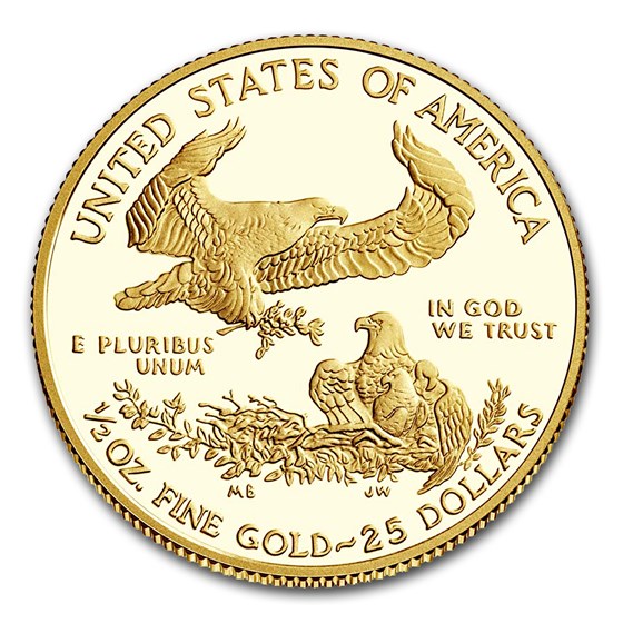 2017-W 1/2 oz Proof American Gold Eagle (w/Box &amp; COA)
