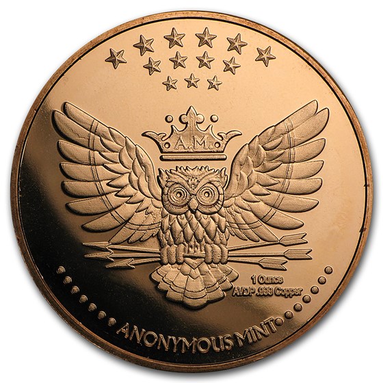 1 oz Copper Round - Kraken (Anonymous Mint)