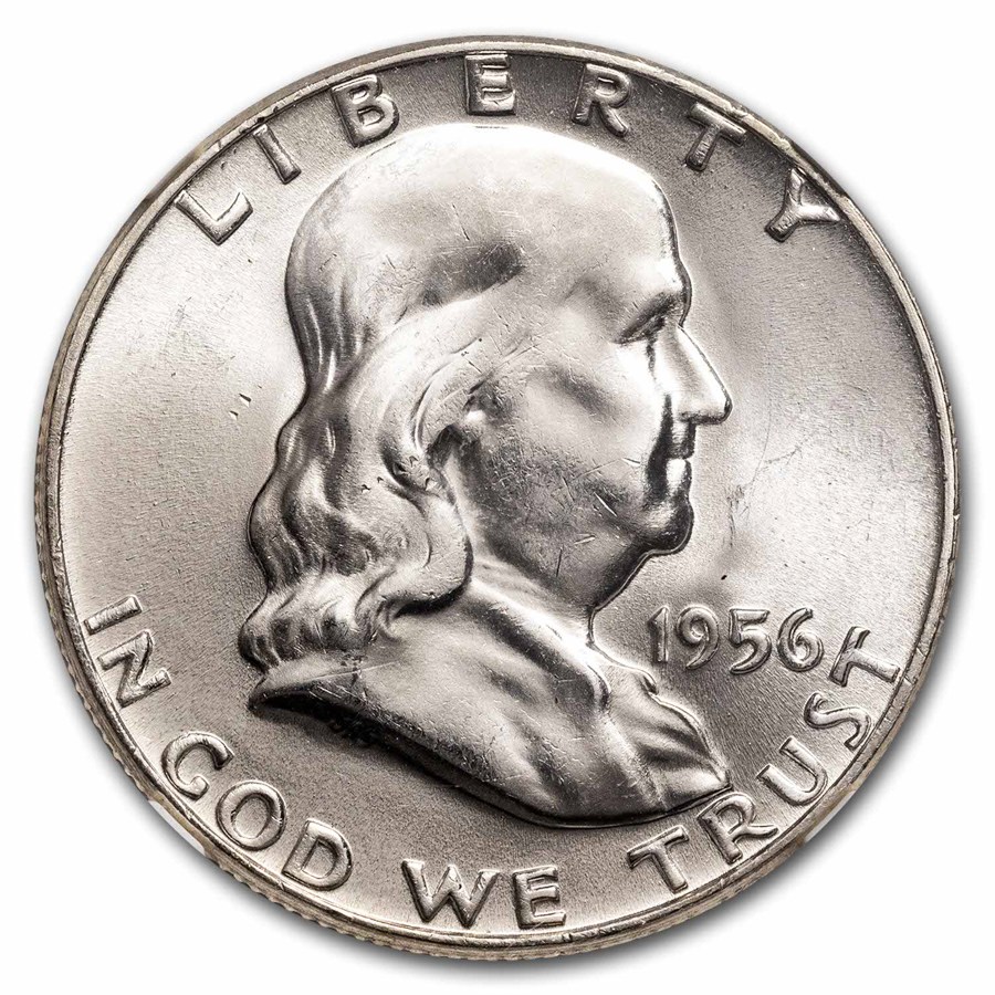 1956 Franklin Half Dollar MS-64 NGC