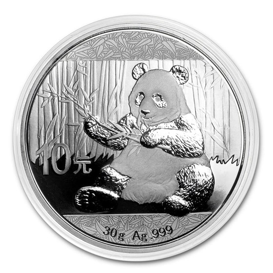 2017 China 30 gram Silver Panda BU (In Capsule)