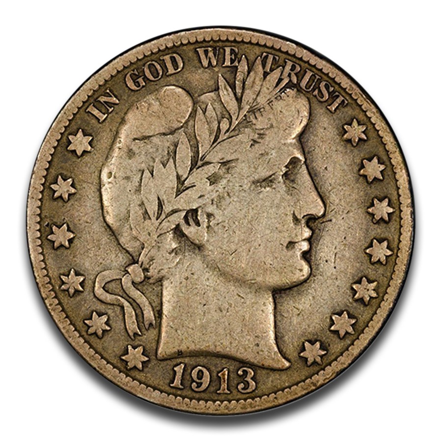 1913-S Barber Half Dollar Fine-12 PCGS
