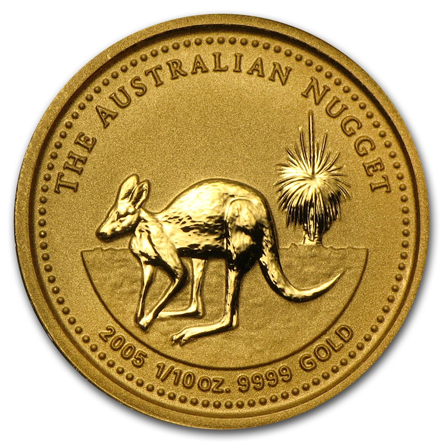 2005 Australia 1/10 oz Gold Nugget