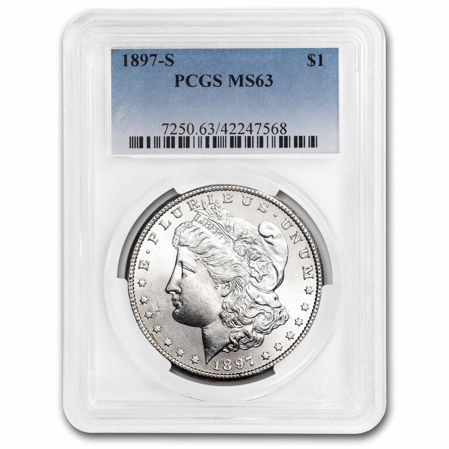 1897-S Morgan Dollar MS-63 PCGS