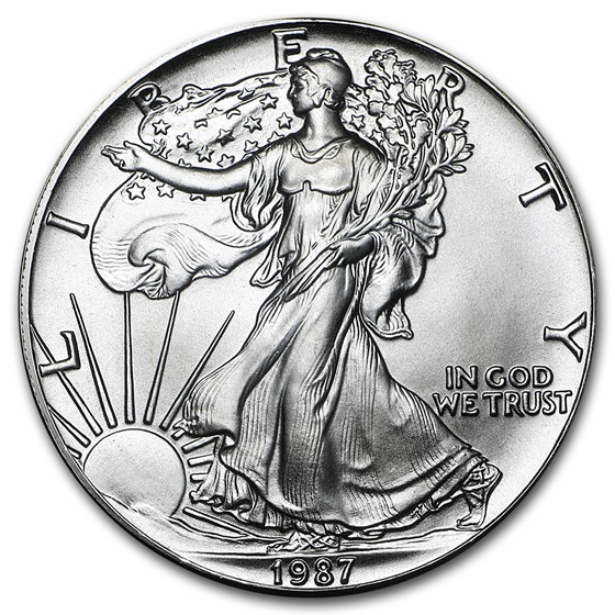 1987 1 oz American Silver Eagle BU