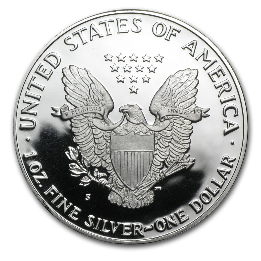 1987-S 1 oz Proof American Silver Eagle (w/Box & COA)