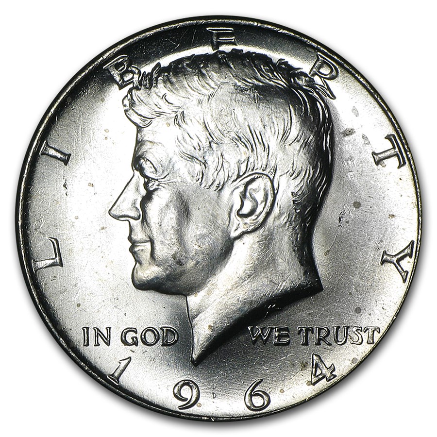 90% Silver 1964-P/D Kennedy Half Dollar 20-Coin Roll BU