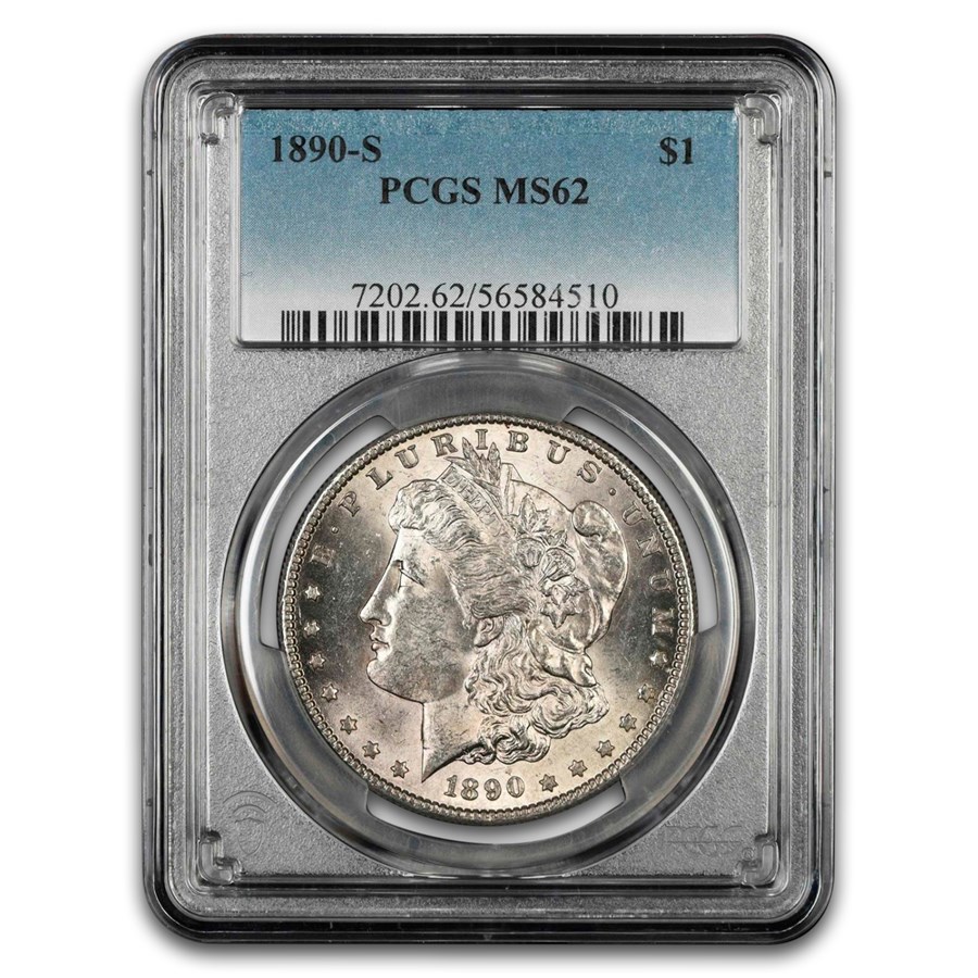 1890-S Morgan Dollar MS-62 PCGS