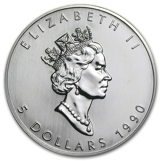 1990 Canada 1 oz Silver Maple Leaf BU