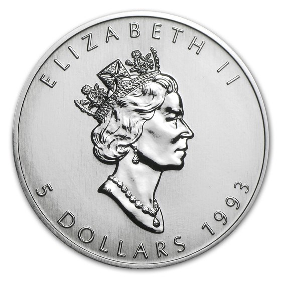 1993 Canada 1 oz Silver Maple Leaf BU