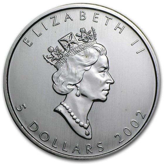 2002 Canada 1 oz Silver Maple Leaf BU