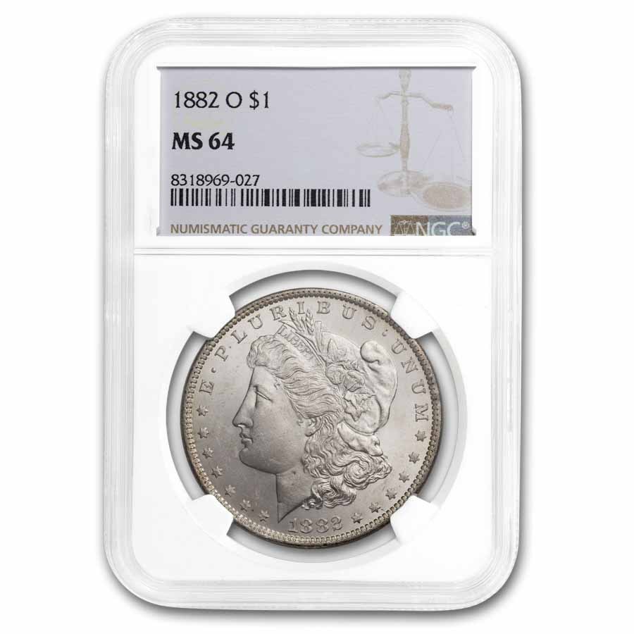 1882-O Morgan Dollar MS-64 NGC