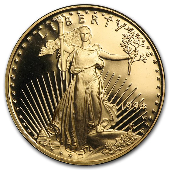 1994-W 1/2 oz Proof American Gold Eagle (w/Box &amp; COA)