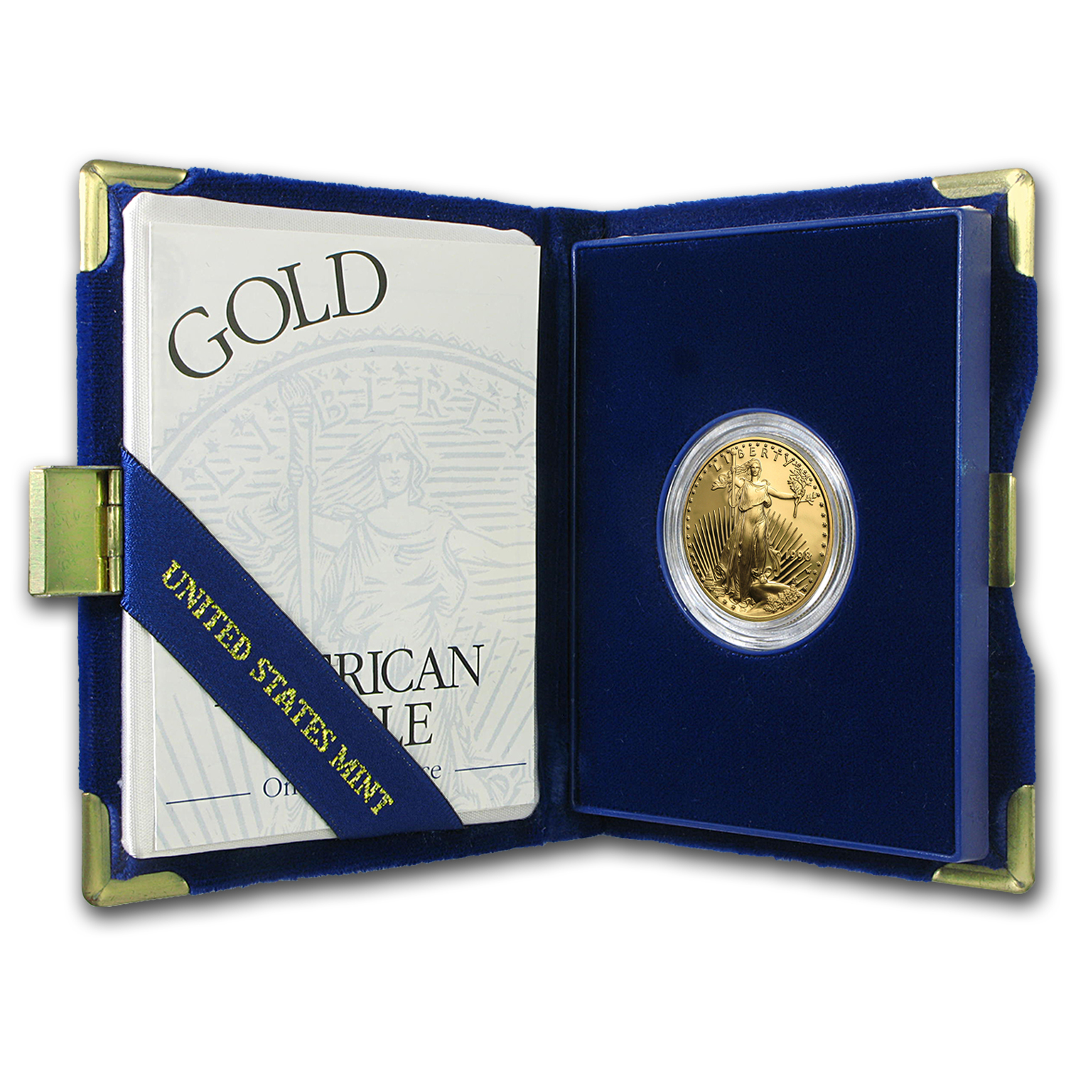 1998-W 1/2 oz Proof American Gold Eagle (w/Box &amp; COA)