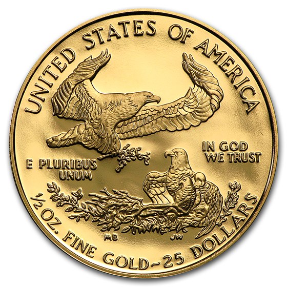 1998-W 1/2 oz Proof American Gold Eagle (w/Box &amp; COA)
