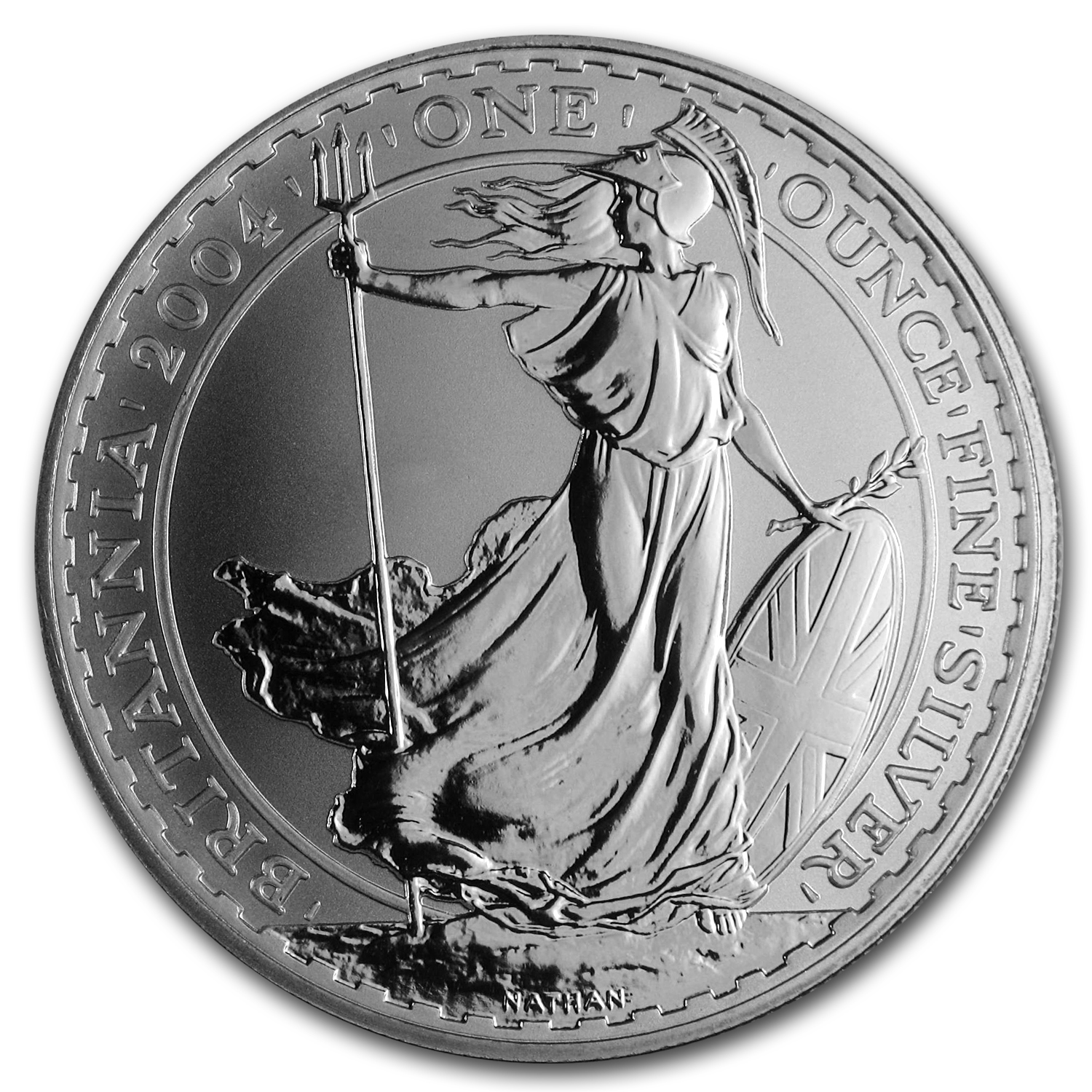 2004 Great Britain 1 oz Silver Britannia BU