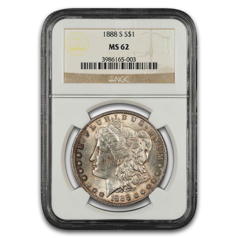 1888-S Morgan Dollar MS-62 NGC