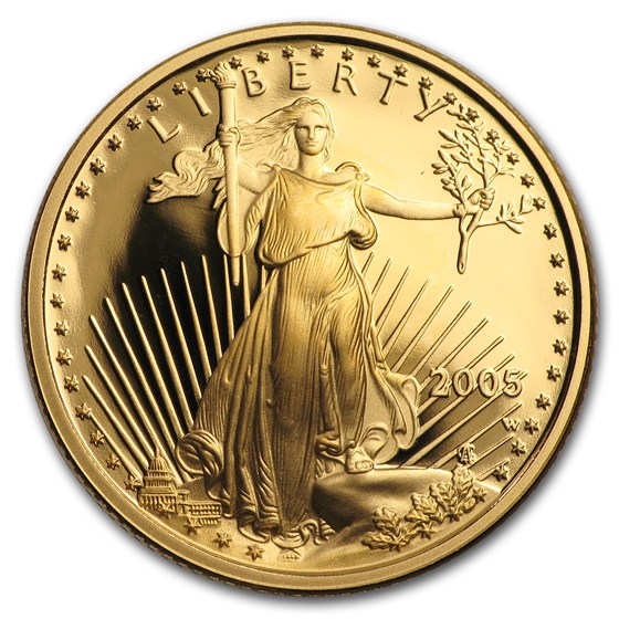 2005-W 1/4 oz Proof American Gold Eagle (w/Box &amp; COA)