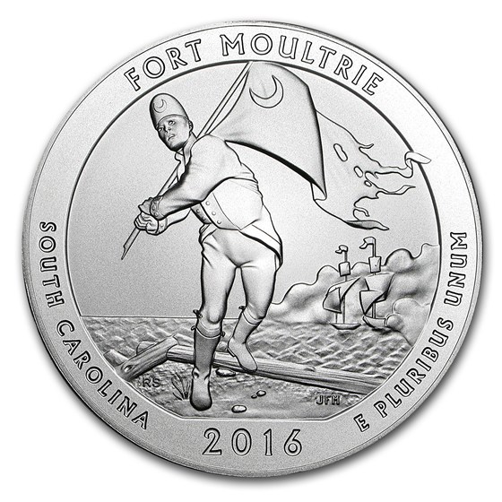 2016-P 5 oz Silver ATB Fort Moultrie (w/Box &amp; COA)