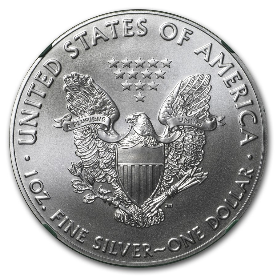 2017 American Silver Eagle MS-70 NGC (ER, Green Holder)