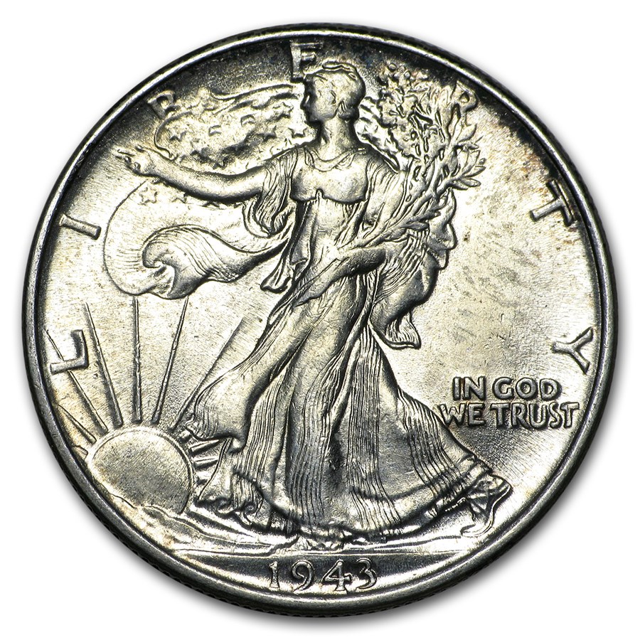 1943 Walking Liberty Half Dollar BU