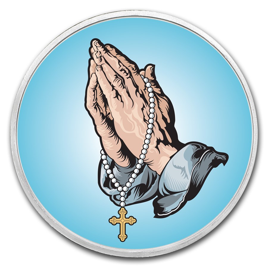 1 oz Silver Colorized Round - APMEX (Praying Hands) 1 oz Silver Colorized Round - APMEX (Praying Hands)