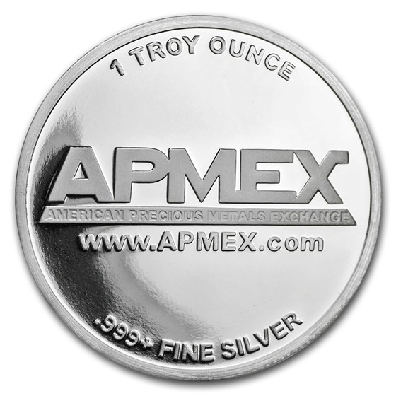 1 oz Silver Colorized Round - APMEX (Ten Commandments Sky Blue)