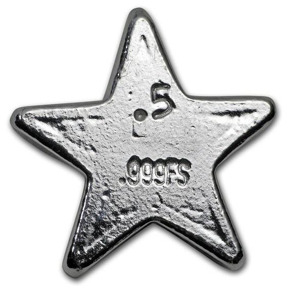 1/2 oz Hand Poured Silver Star - YPS