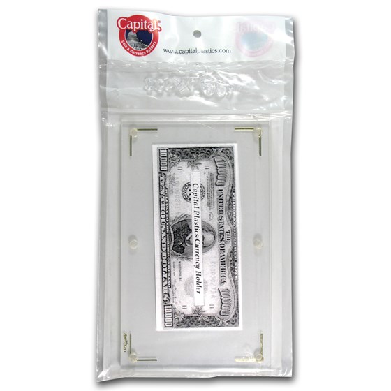 Capital Plastic Hard Currency Holder CH1 - Measures 4 1/2 x 7 1/2