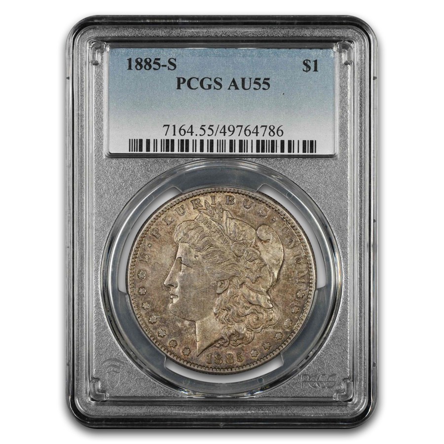 1885-S Morgan Dollar AU-55 PCGS