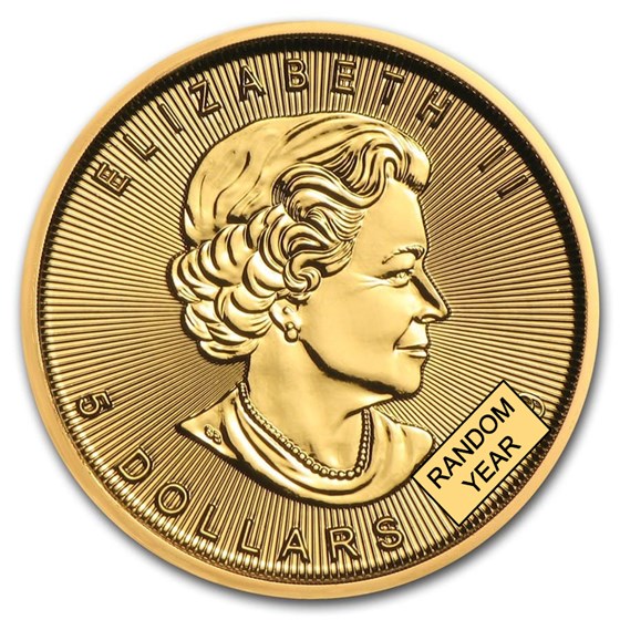 Canada 1/10 oz Gold Maple Leaf (Random Year)