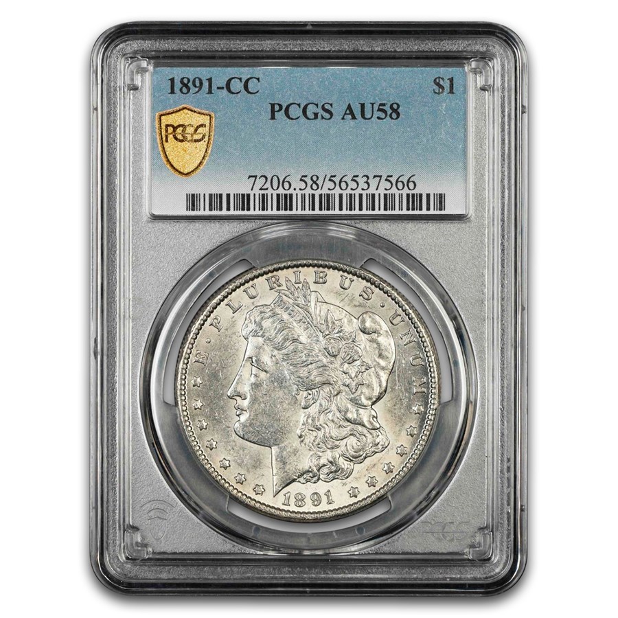 1891-CC Morgan Dollar AU-58 PCGS