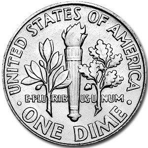 1961 Roosevelt Dime BU