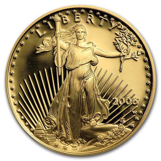2006-W 1/2 oz Proof American Gold Eagle (w/Box &amp; COA)