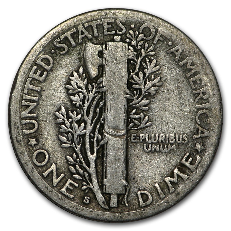 1917-S Mercury Dime Good/VG