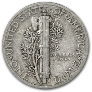 1935-D Mercury Dime Good/VF