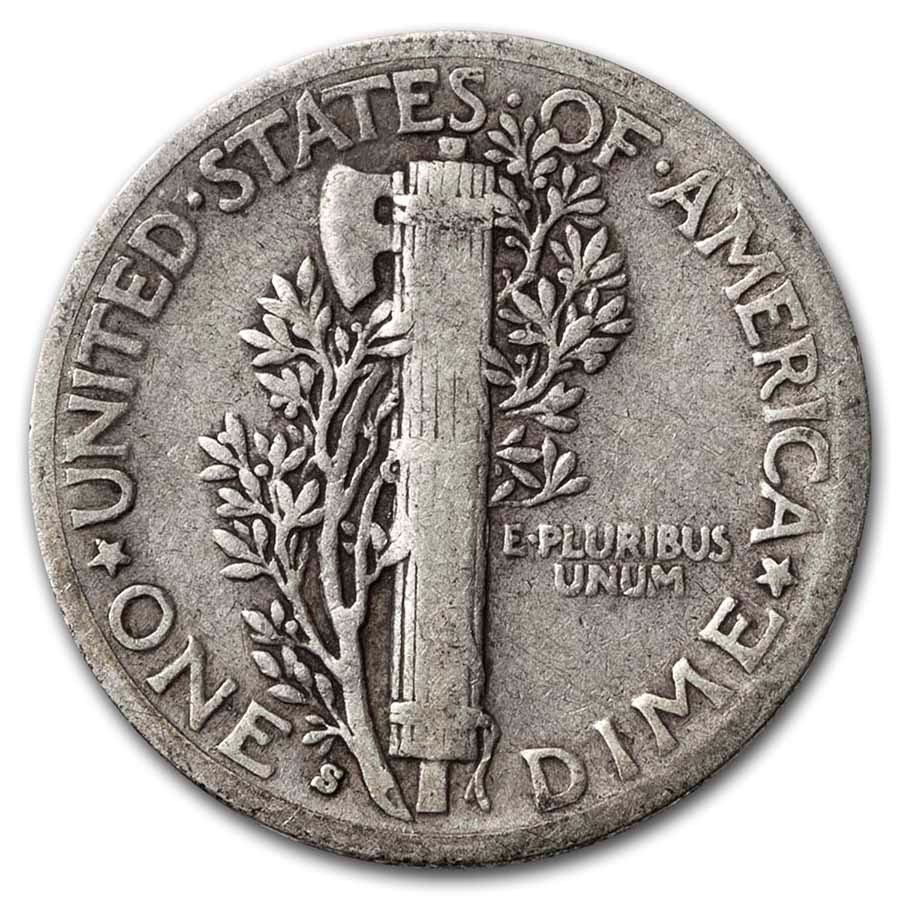 1937-S Mercury Dime Good/VF