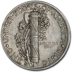 1938-D Mercury Dime XF