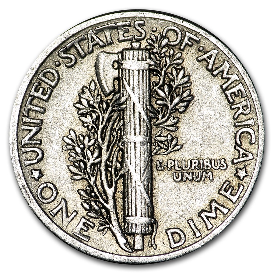 1939 Mercury Dime XF