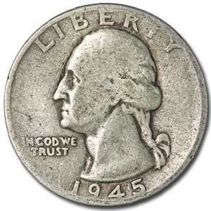 1945 Washington Quarter Good/XF