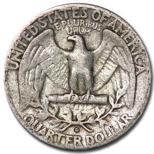 1947-D Washington Quarter Good/XF