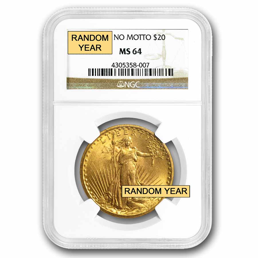 $20 St Gaudens Gold Double Eagle MS-64 NGC (Random)